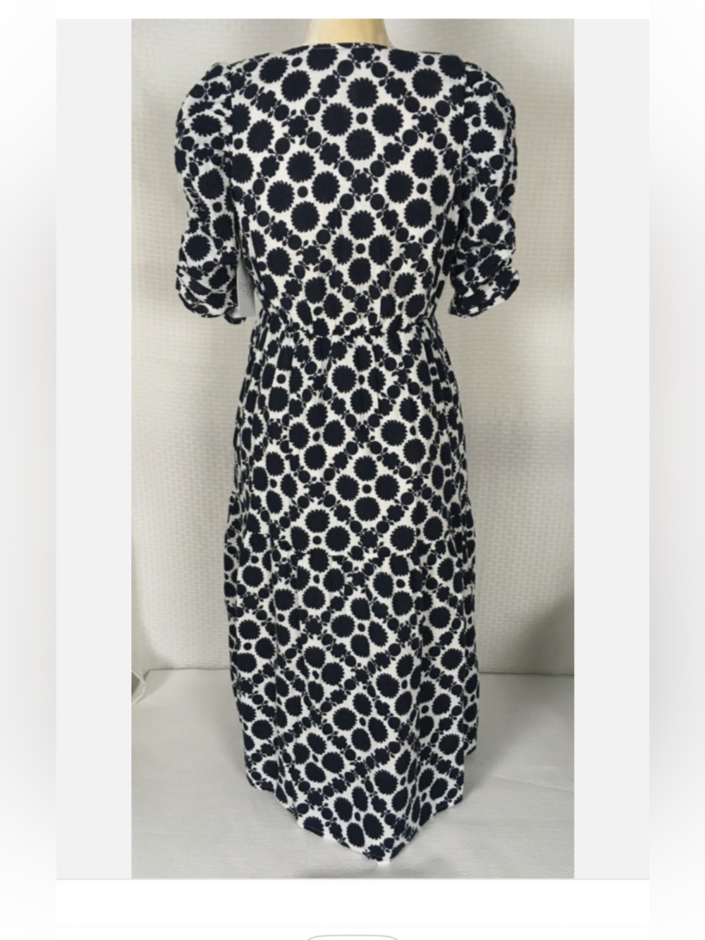 NWT! Time & Tru Women's Cotton Tiered Midi Dress-Elbow Length Sleeves, XXXL(22) - Picture 10 of 16